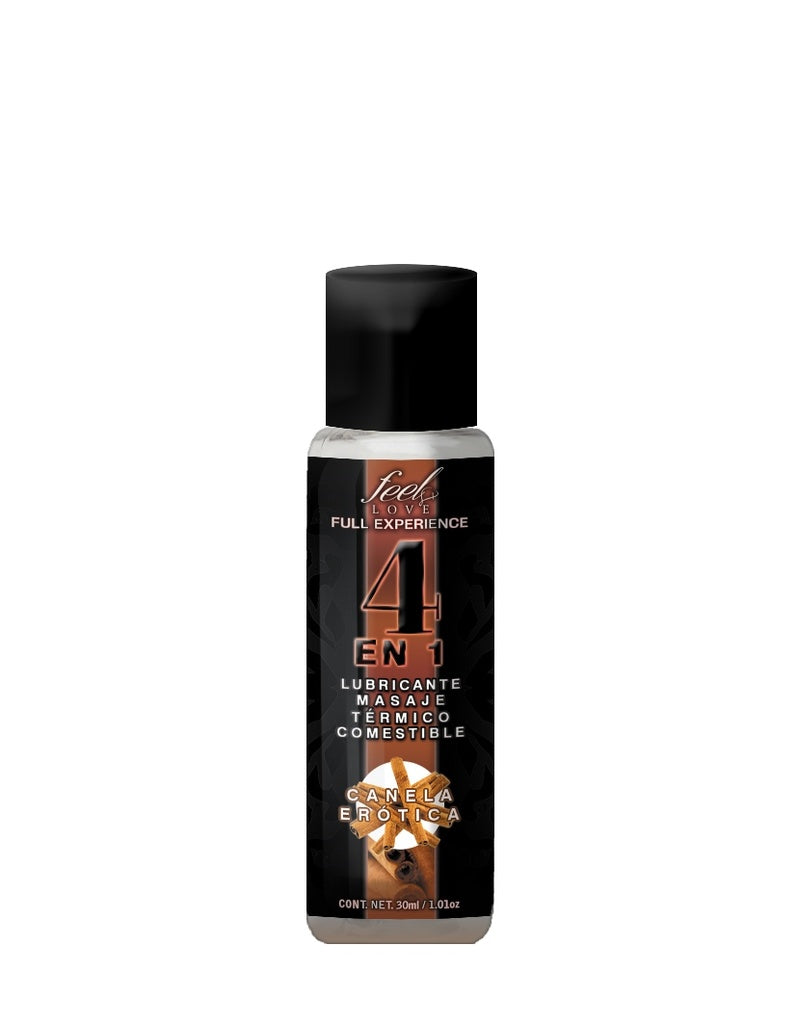 Lubricante comestible 4 en 1 Canela erótica 30 ml - Eros' Bazaar