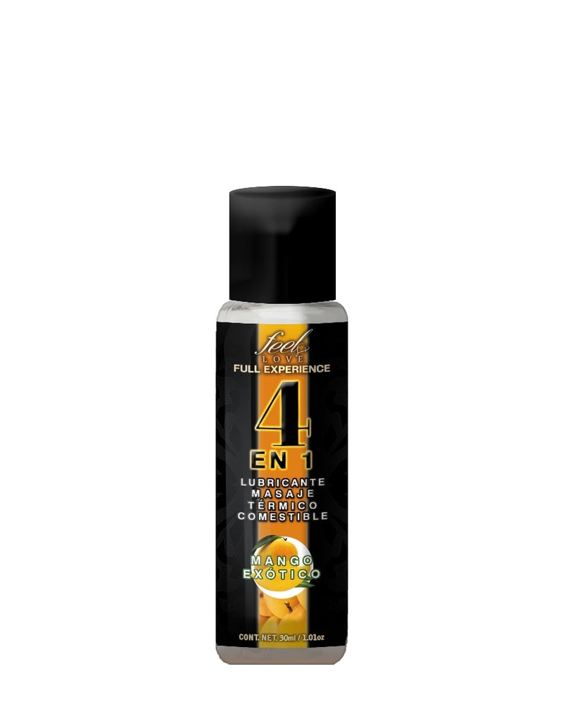 Lubricante comestible 4 en 1 Mango exótico 30 ml - Eros' Bazaar