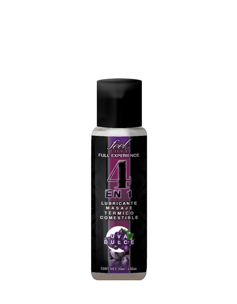 Lubricante comestible 4 en 1 Uva Dulce 30 ml - Eros' Bazaar