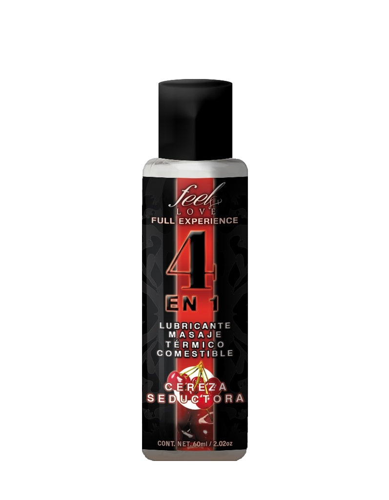 Lubricante comestible 4 en 1 Cereza Seductora 60 ml - Eros' Bazaar