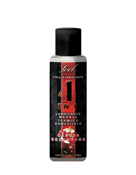 Lubricante comestible 4 en 1 Cereza Seductora 60 ml - Eros' Bazaar