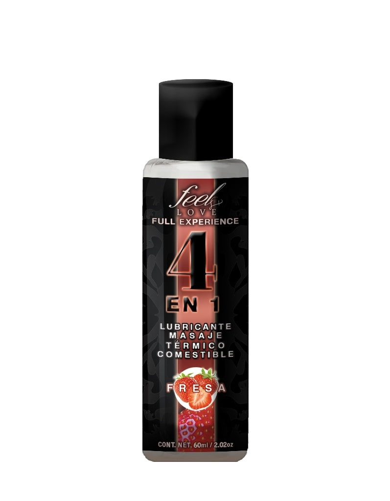 Lubricante comestible 4 en 1 Fresa 60 ml - Eros' Bazaar