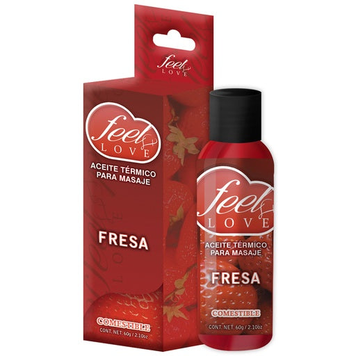 Aceite Térmico Feel Love Fresa 60ml - Eros' Bazaar