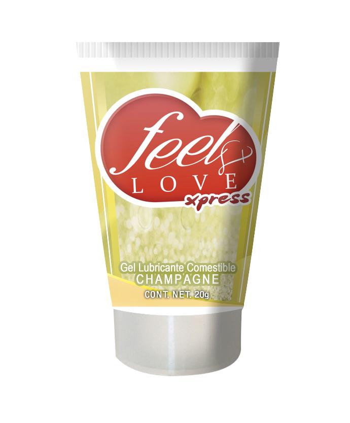 Lubricante Comestible Feel Love 20ml Champagne - Eros' Bazaar