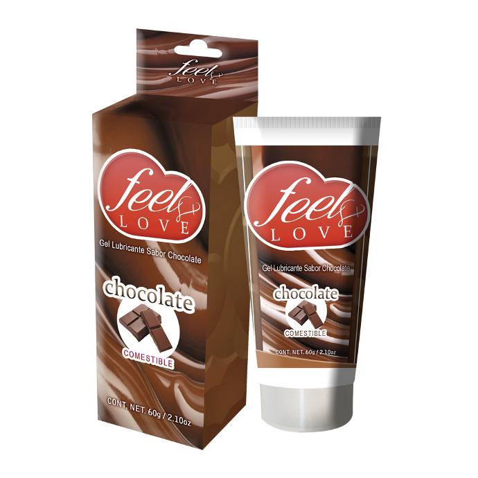 Lubricante Comestible Feel Love 60ml Chocolate - Eros' Bazaar