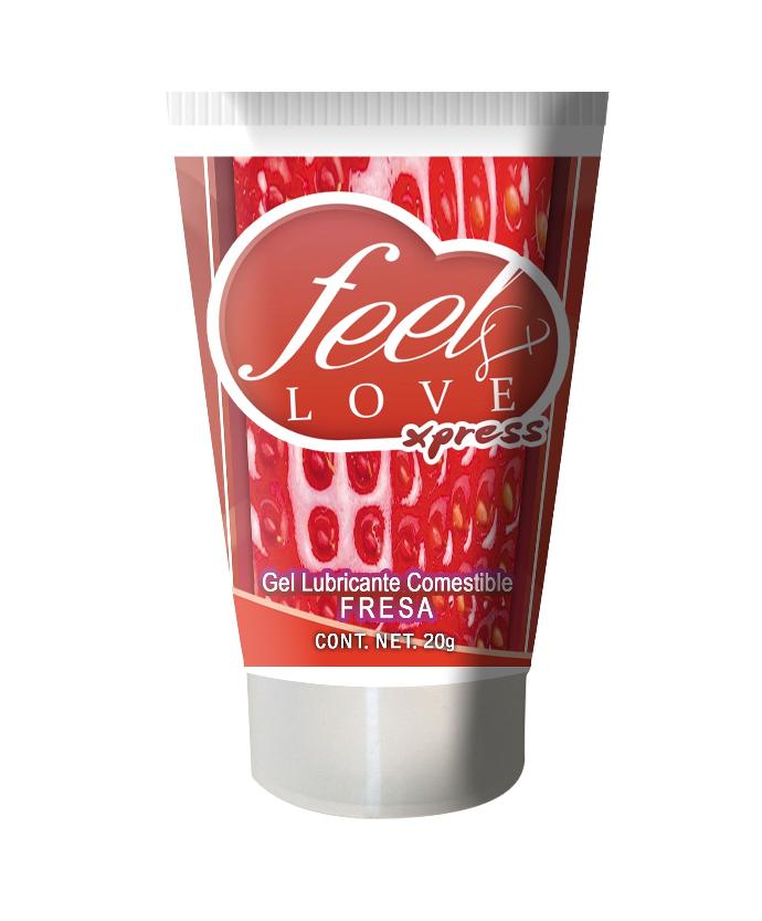 Lubricante Comestible Feel Love 20ml Fresa - Eros' Bazaar