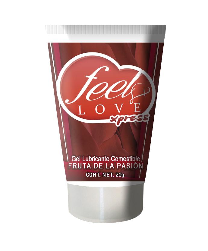 Lubricante Comestible Feel Love 20ml Fruta de la pasión - Eros' Bazaar