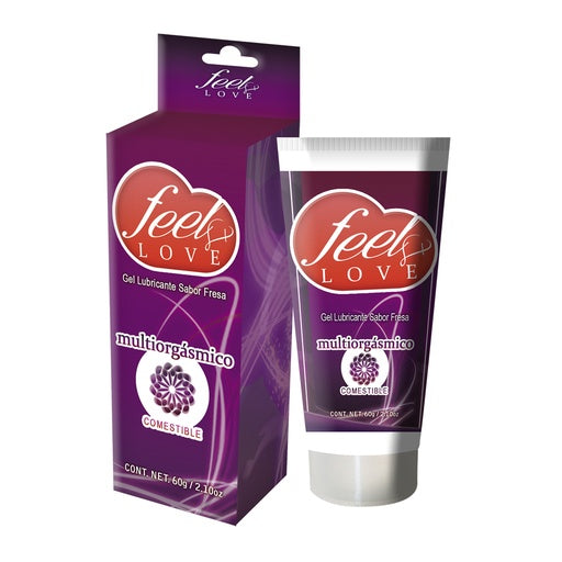 Lubricante Comestible Feel Love 60ml MULTIORGASMICO - Eros' Bazaar