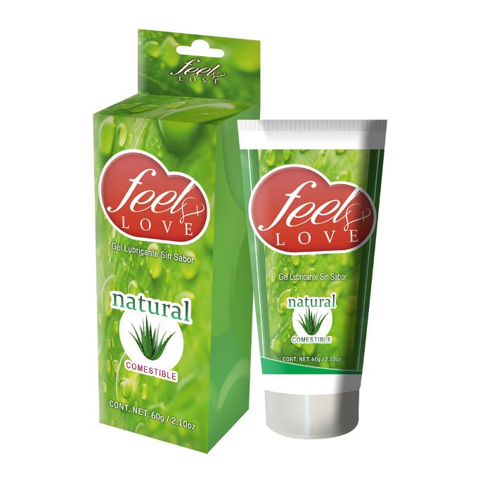 Lubricante Comestible Feel Love 60ml Natural - Eros' Bazaar