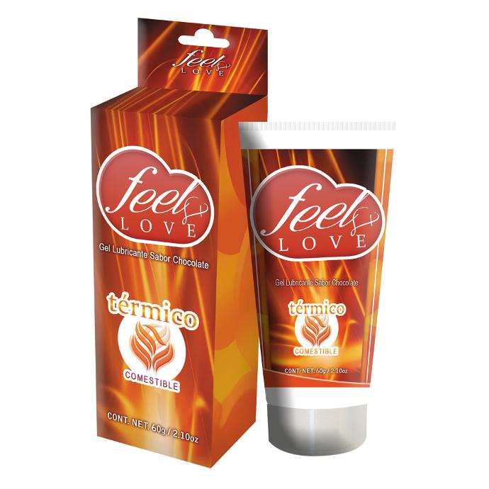 Lubricante Comestible Feel Love 60ml Térmico - Eros' Bazaar