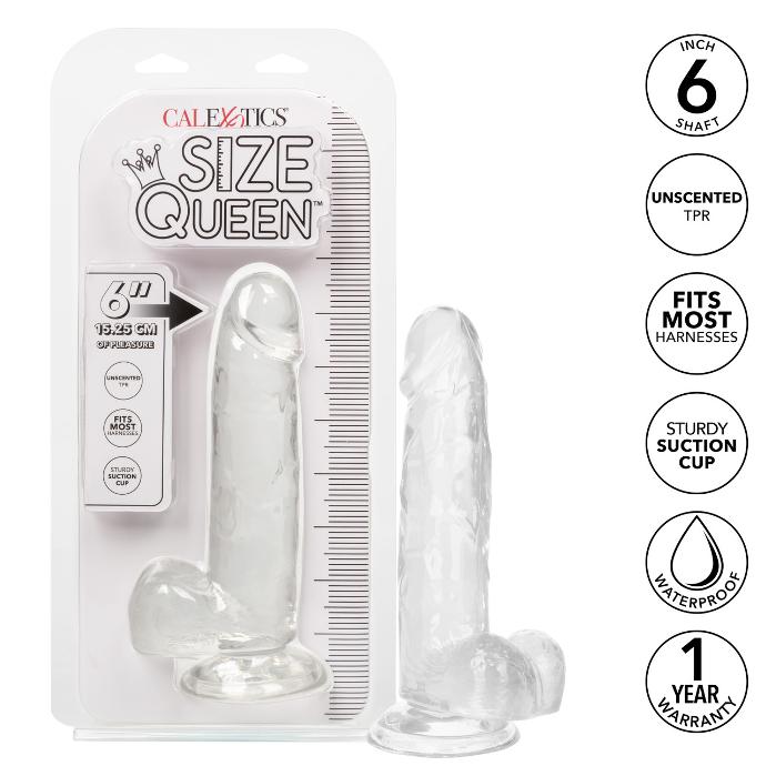 Size Queen 6" Clear - Eros' Bazaar