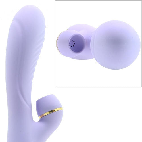 New York Ribbed Suction 10 Vibrations 7 Suction Purple