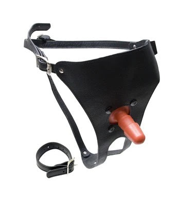 Leather Ultra Harness  With Plug Vac - U - Lock - Eros' Bazaar