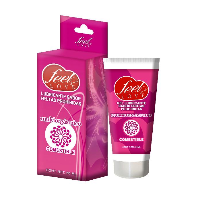 Lubricante Comestible Feel Love 60ml Multiorgásmico Frutas prohibidas - Eros' Bazaar